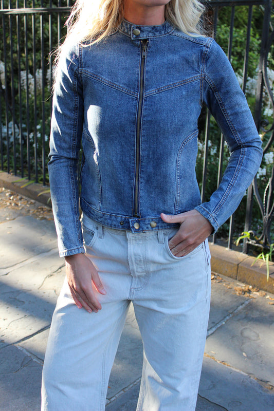 Wild Fable | Jean Zip Up Jacket, XXS