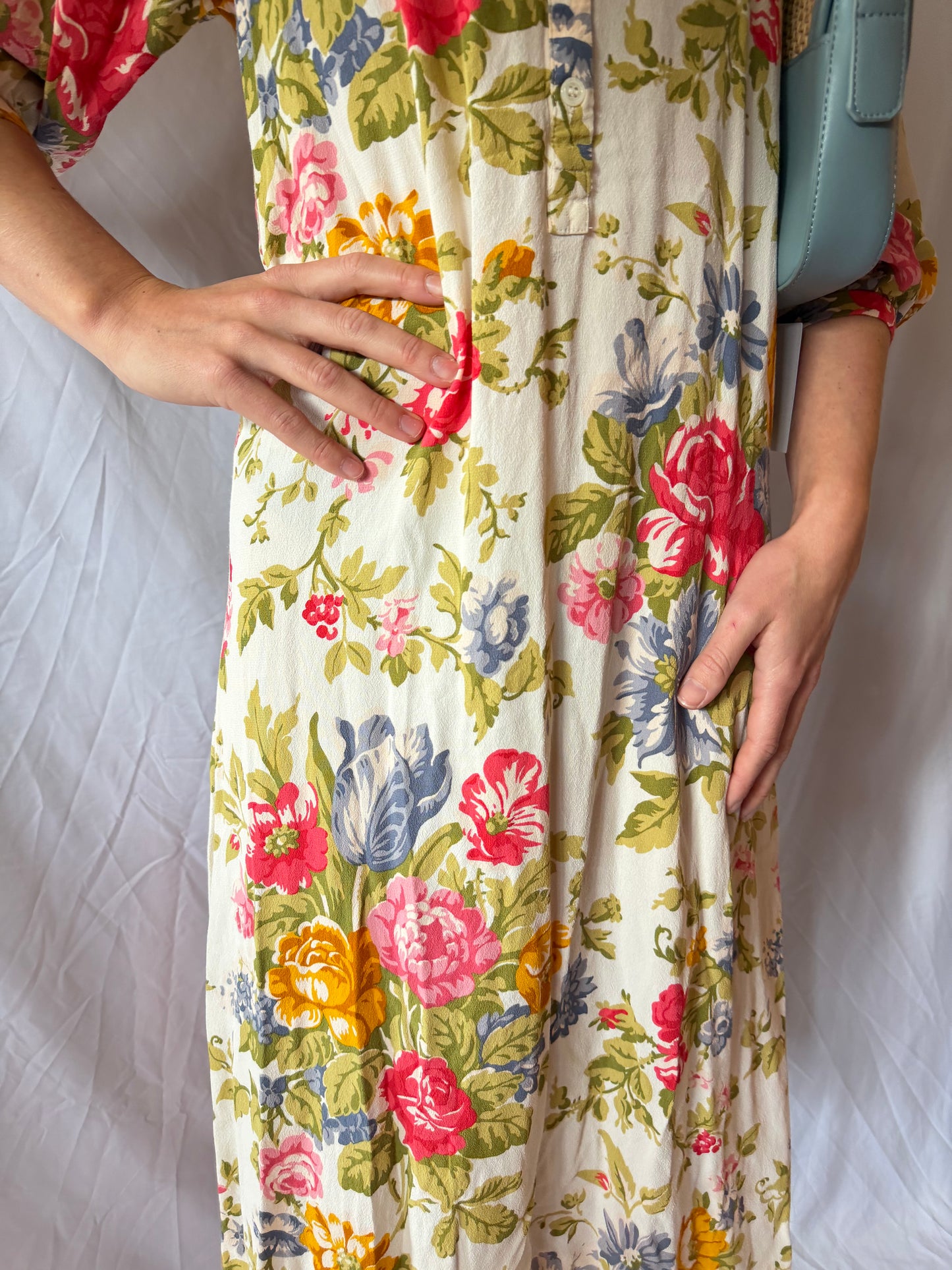 Zara | Floral Printed Midi Dress, XS