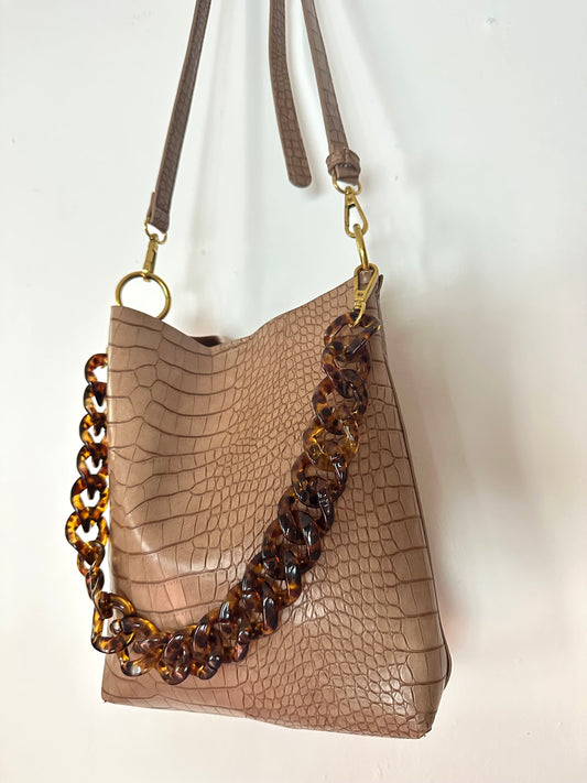 Tortoise Handle & Cross Body Purse