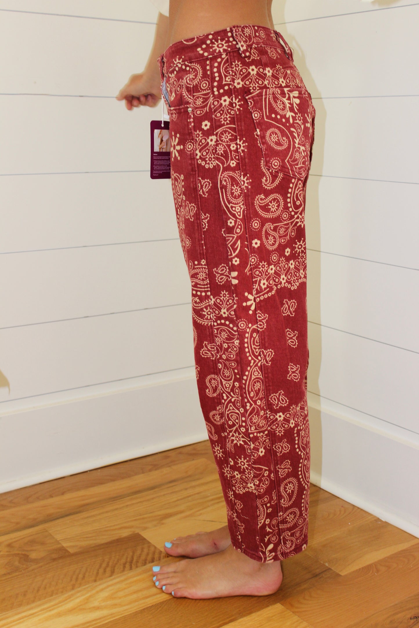 Loveimgs | Paisley Barrel Jeans, M