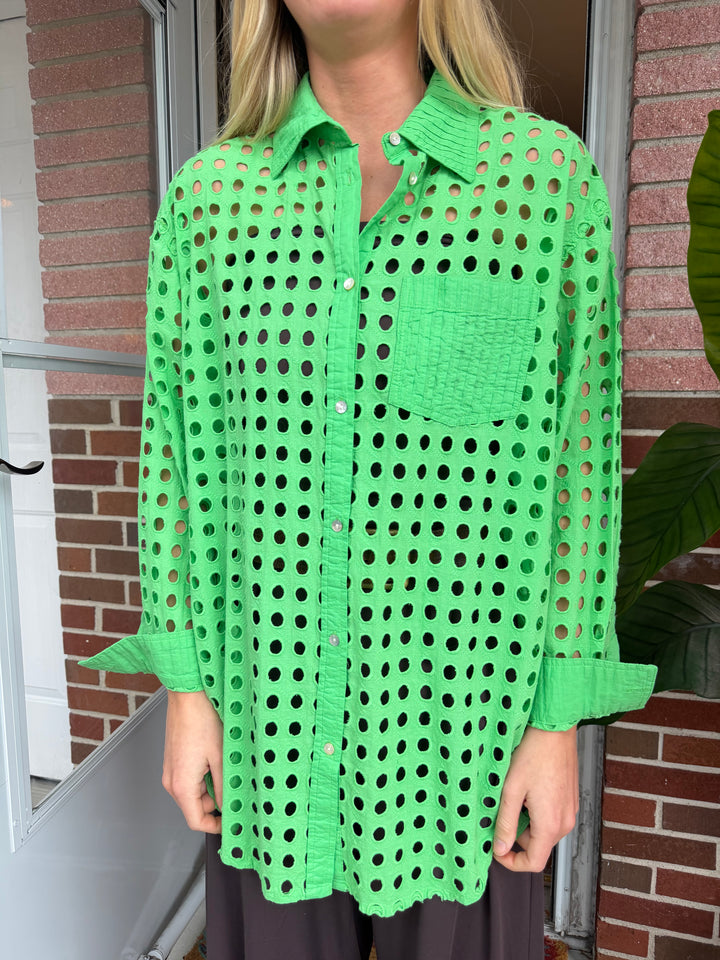 Solid &amp; Striped | Green Button Down, M