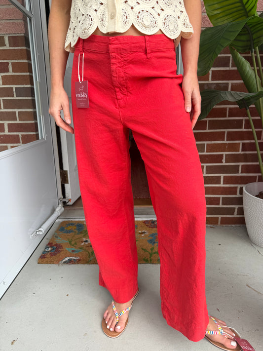 Frank & Eileen | Flowy Wide Leg Linen Pants, 8