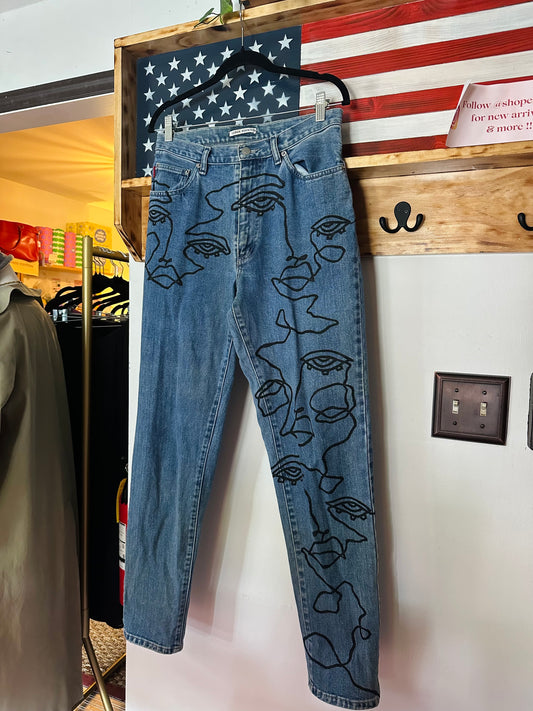 Lauren Ridenour | Abstract Print Denim