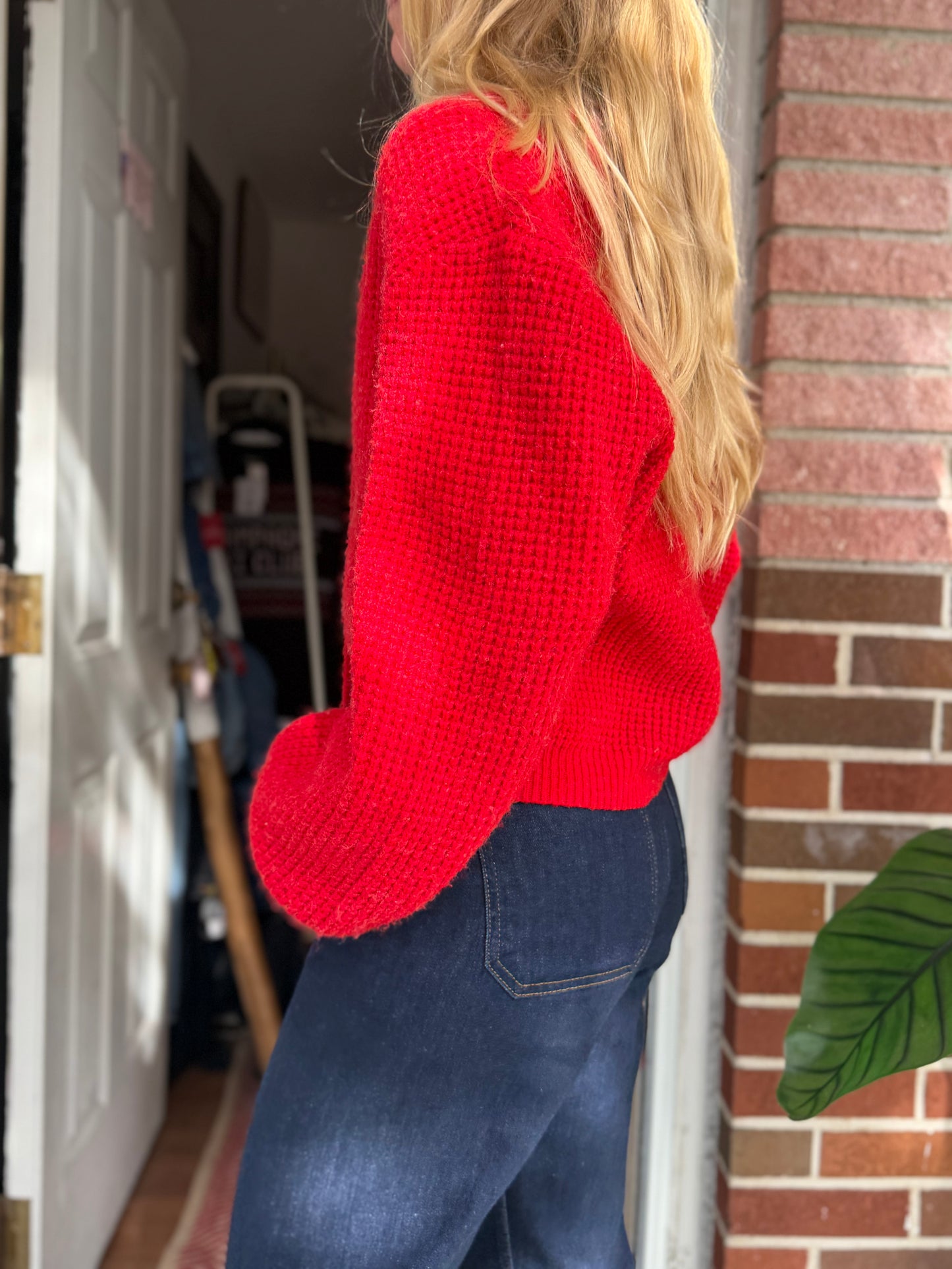 Lush | Red Cardigan, L