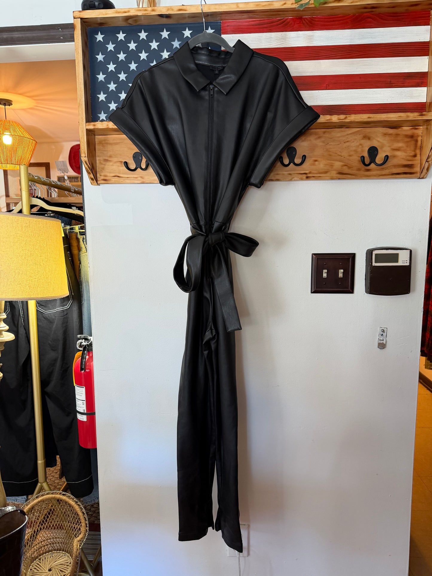 NBD | 'Reckless' Vegan Leather Jumpsuit, S