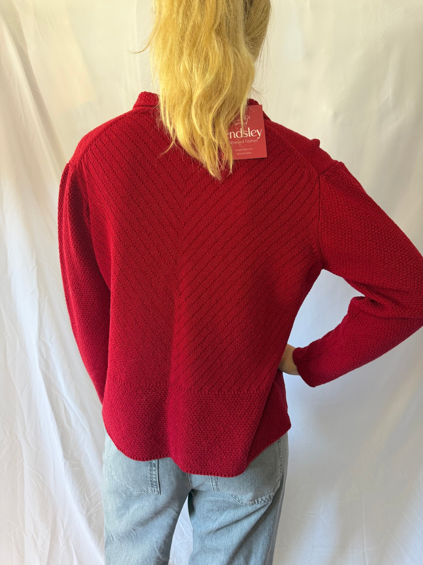 Margaret O'leary | Red Vintage Sweater, M
