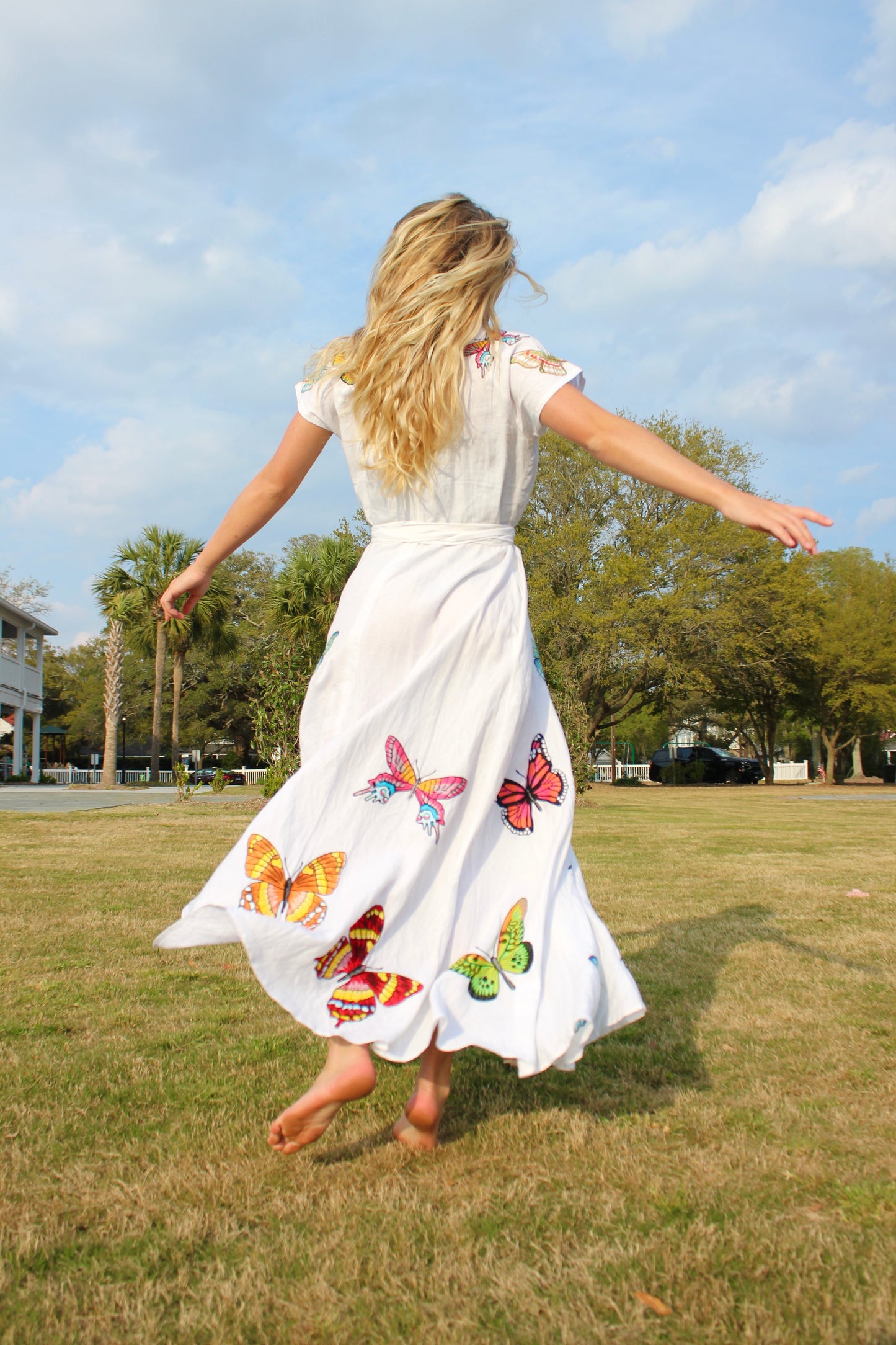 Fanm Mon | Butterfly Papiyon Maxi Dress, L