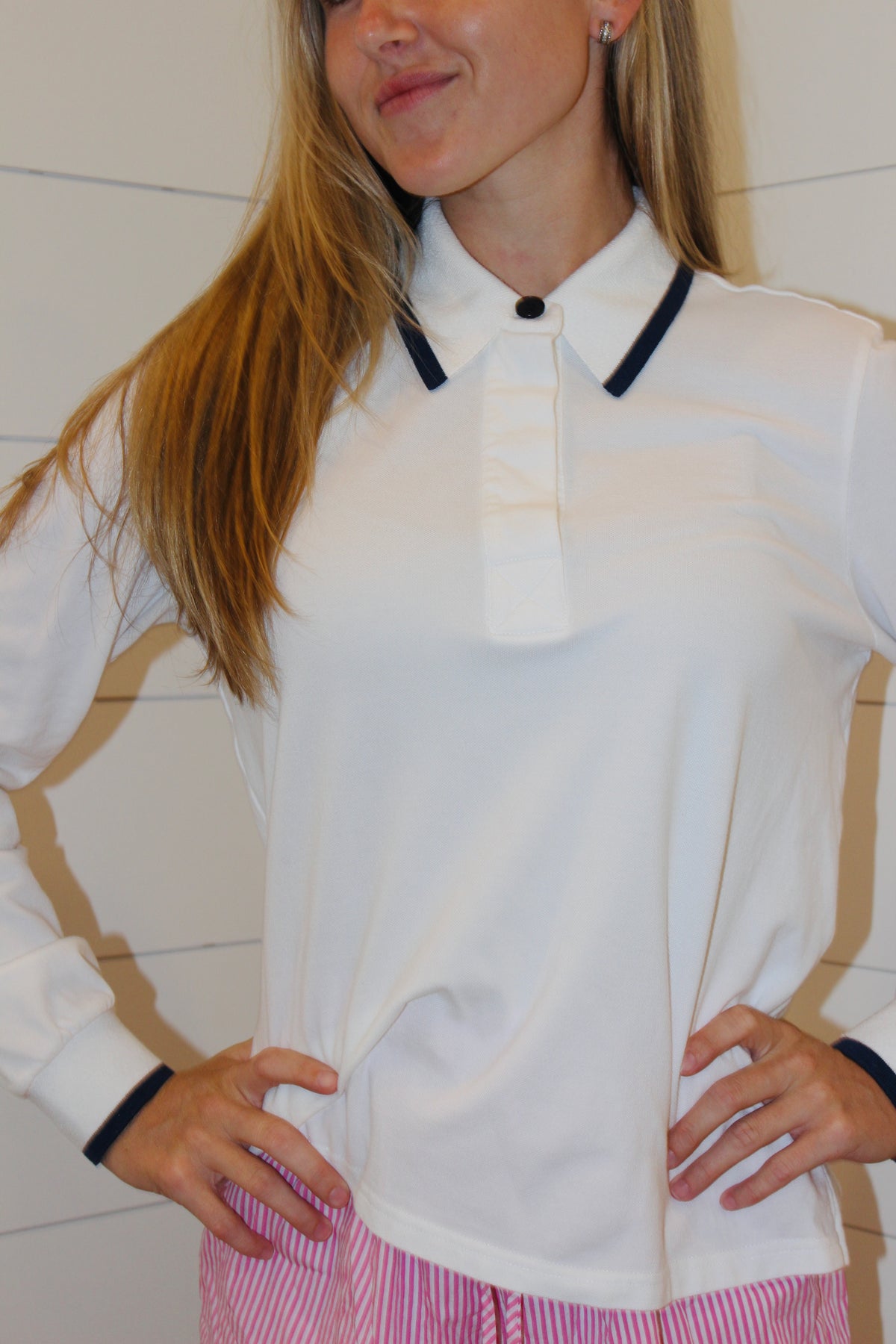 Aligne  | Long Sleeve Knit Polo, XS