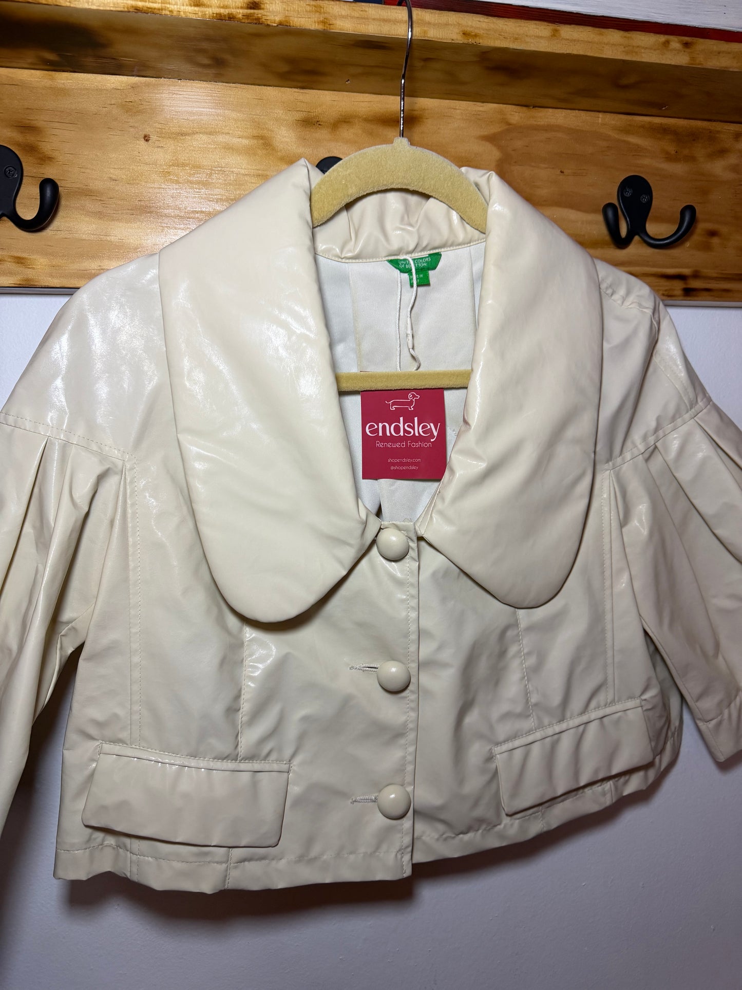 United Colors of Benetton |  Cropped Collared Jacket, XS/S
