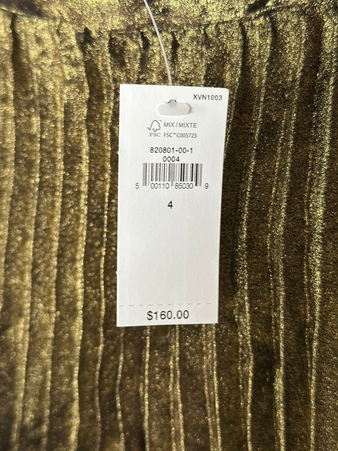 Banana Republic | Gold Accordion Midi Skirt