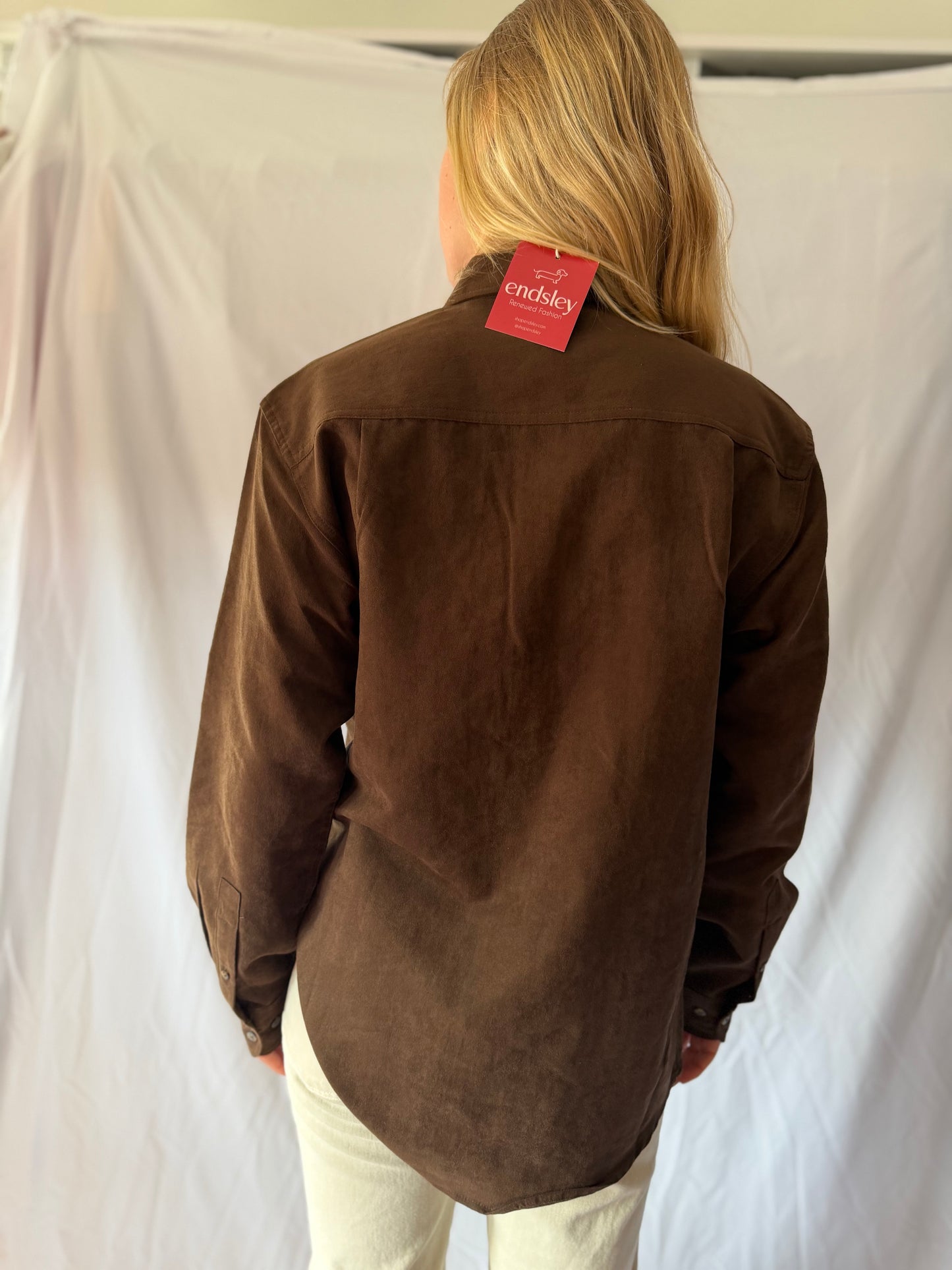 George | Suede Button Down, S (Mens)