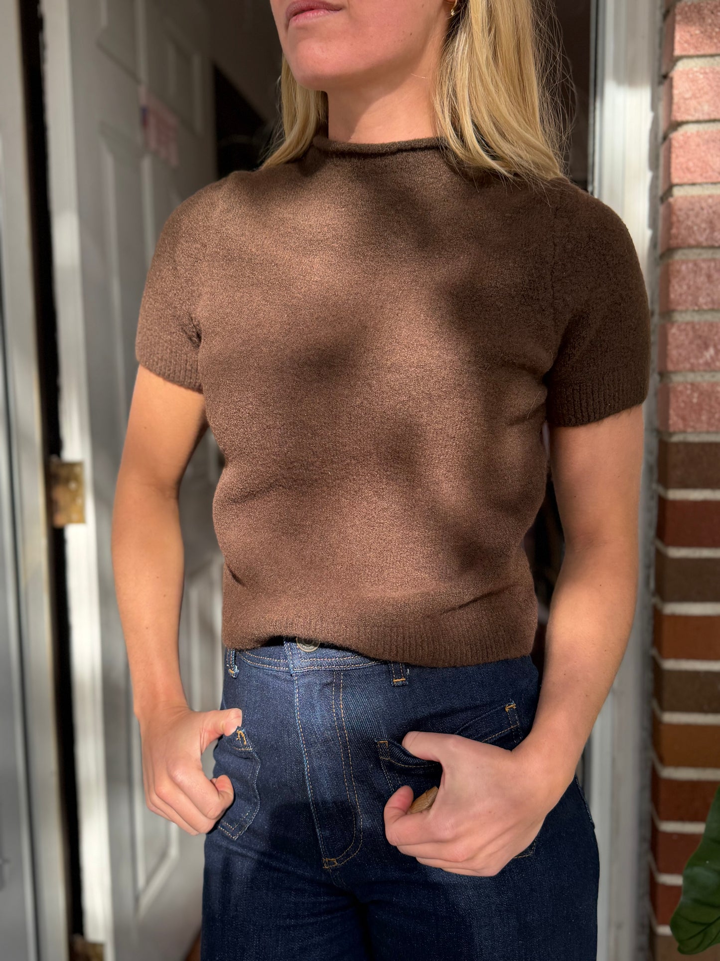 ZARA | Short Sleeve Sweater, S