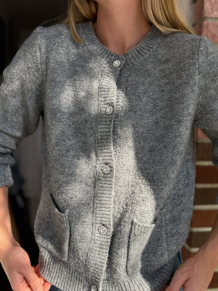 J Crew | Button Down Sparkly Sweater, L