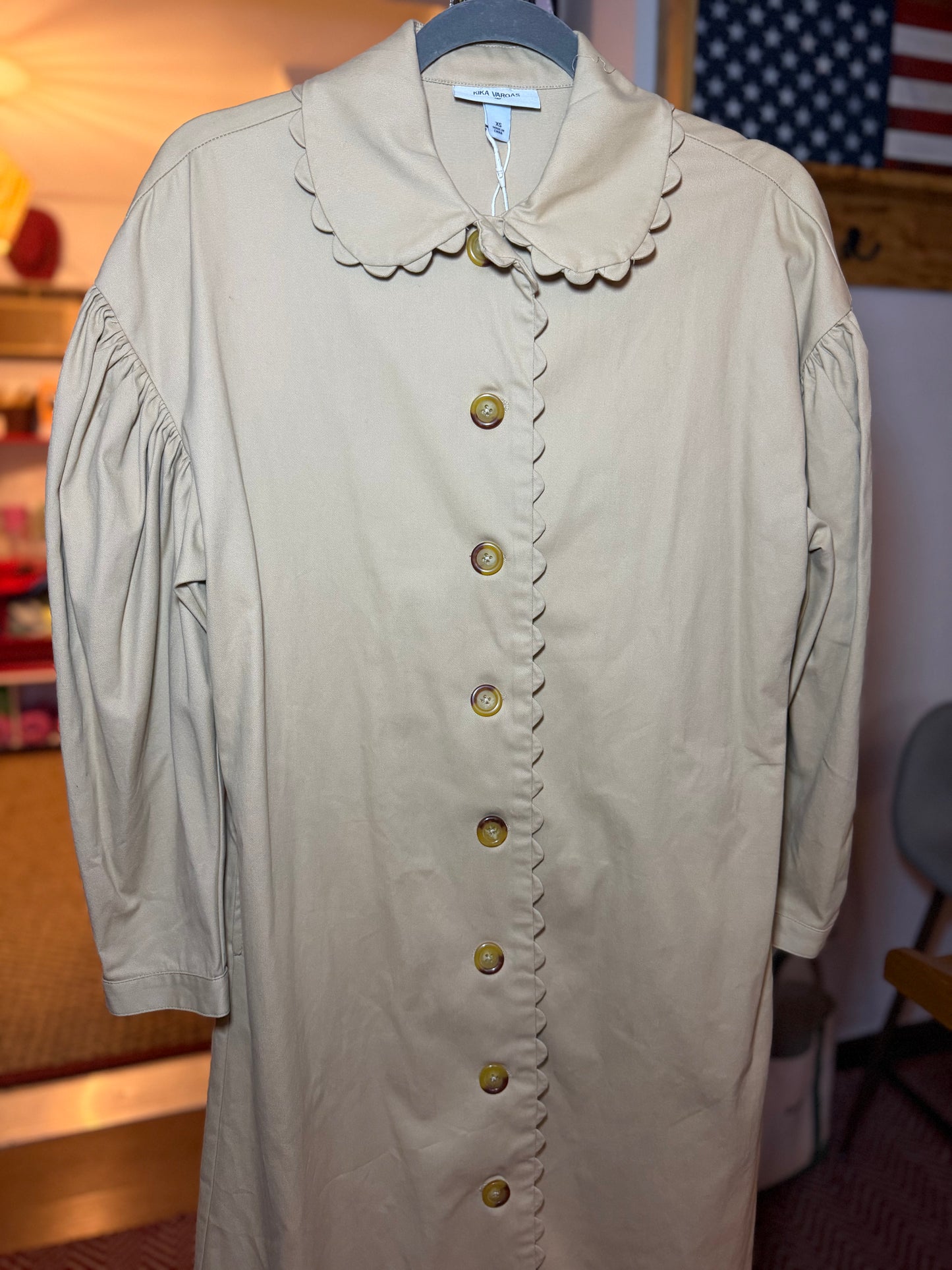 Kika Vargas | Scalloped Trench Coat, XS