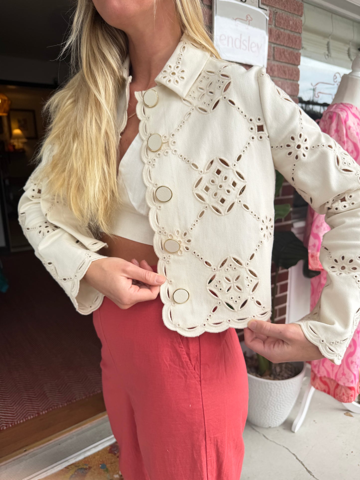 Veronica Beard | Adelaide Eyelet Jacket