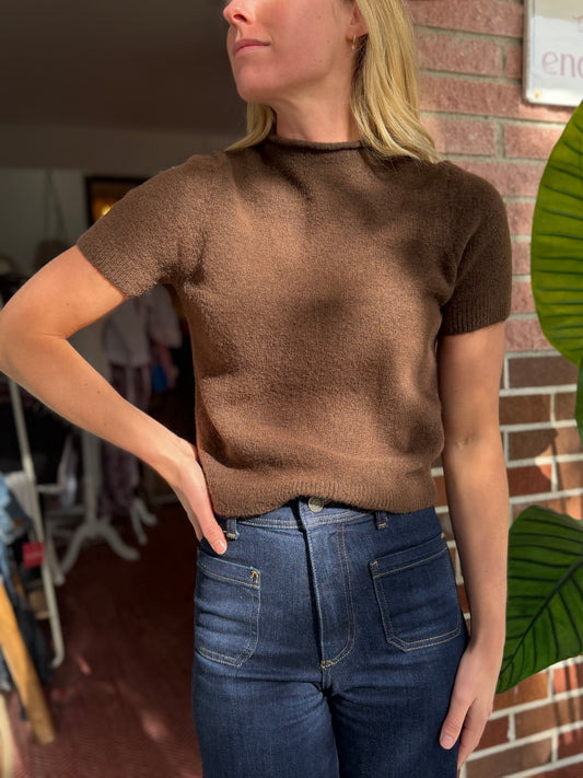 ZARA | Short Sleeve Sweater, S