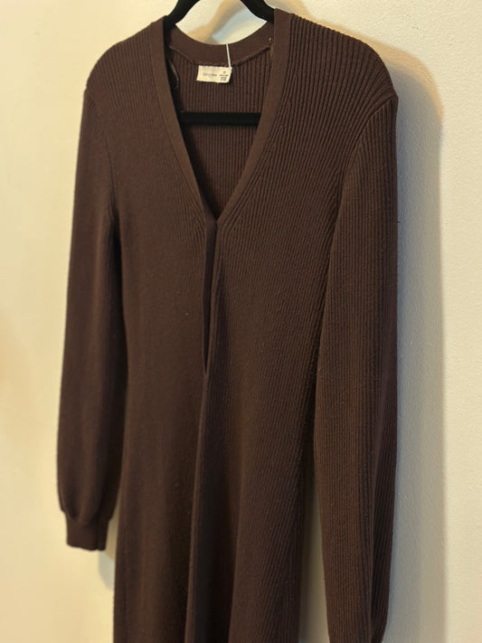 Gentle Fawn | Brown Ribbed Sweater Dress