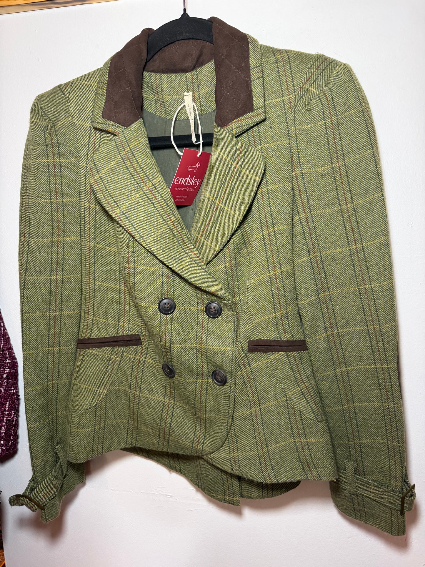 Willow and Clay | Plaid Suede Jacket, S