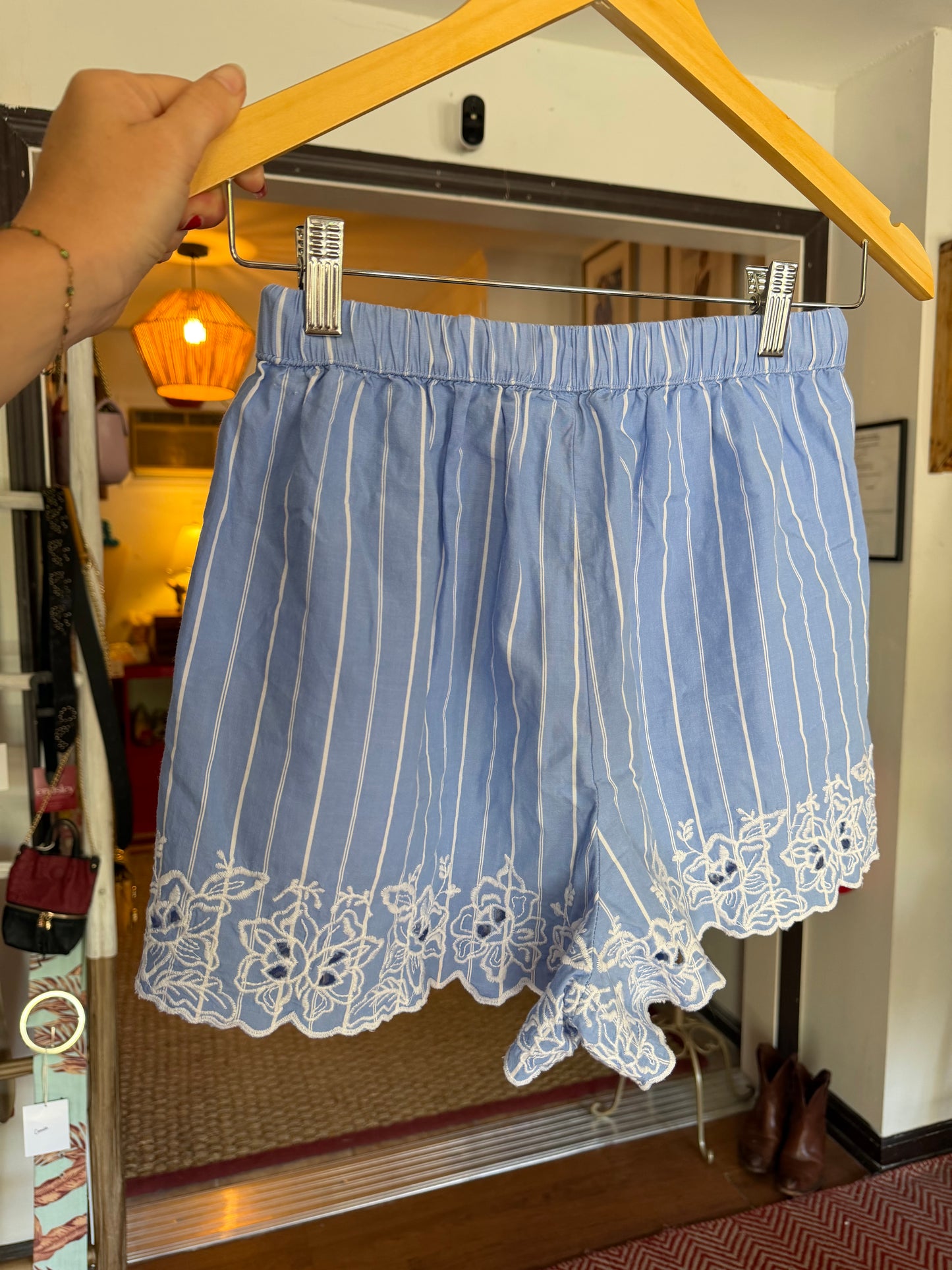 Future Collection | Striped Floral Detail Shorts, XS