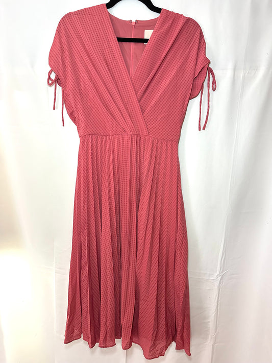 Gal Meets Glam | Light and Dark Pink Checkered Midi Dress, XS