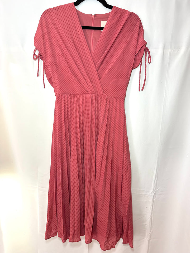 Gal Meets Glam | Light and Dark Pink Checkered Midi Dress, XS
