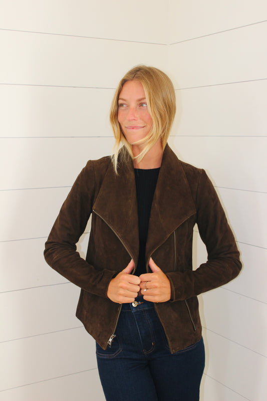 Vince. | Suede Scuba Jacket, XS