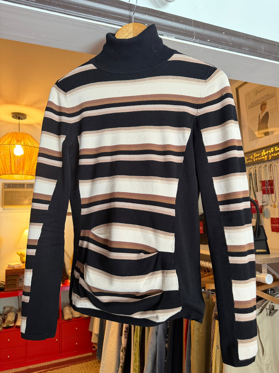 Karen Millen | Turtleneck Striped Sweater, 3