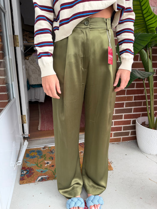 Sablyn | Brooke High Rise Silk Trouser, XS