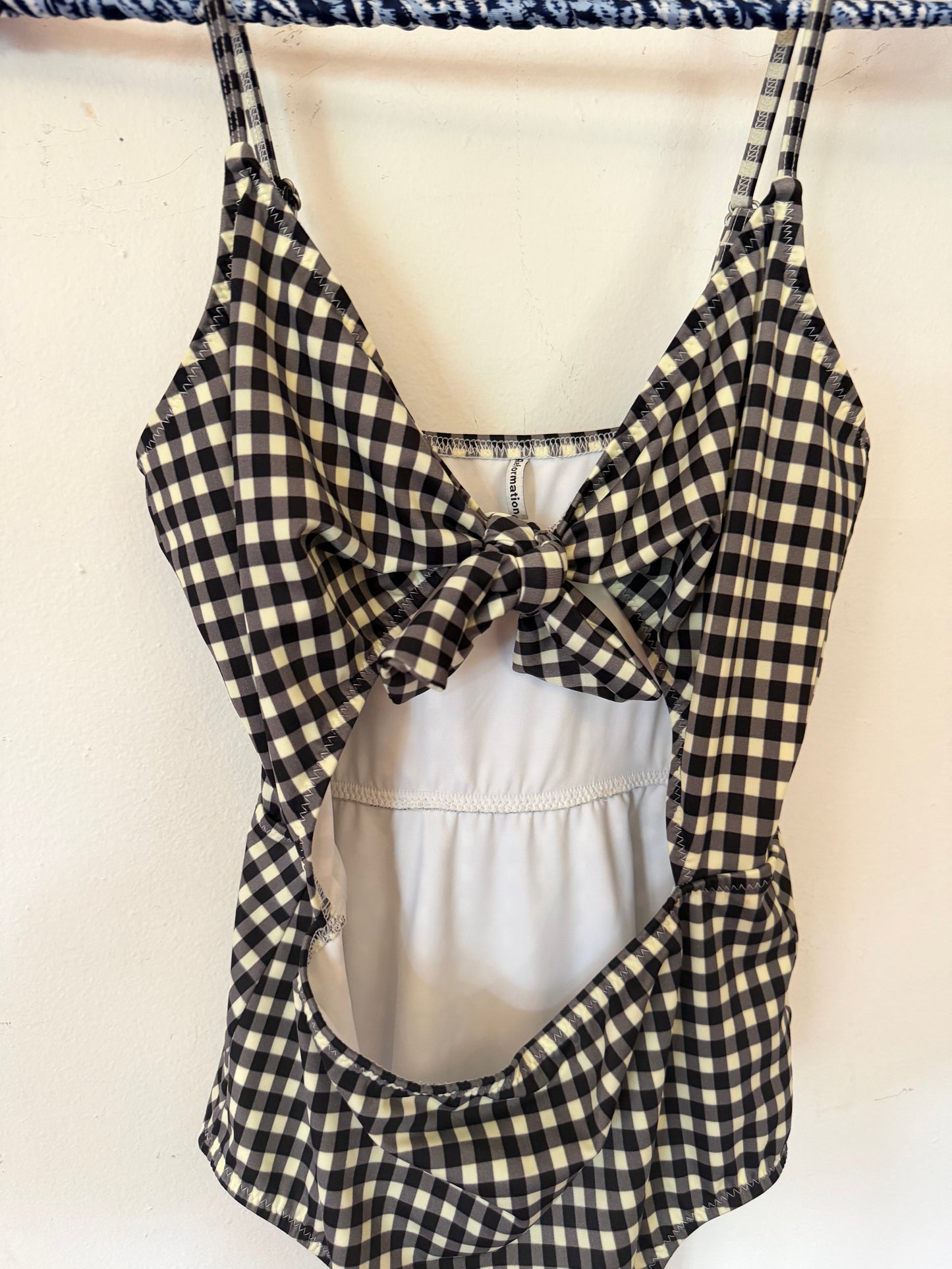 Reformation | Cutout Gingham One Piece, XS