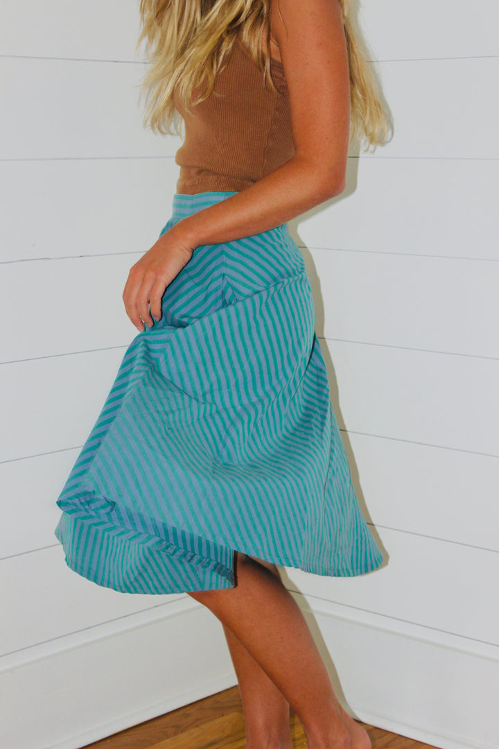 Endsley | Vintage Striped Midi Skirt, S/M