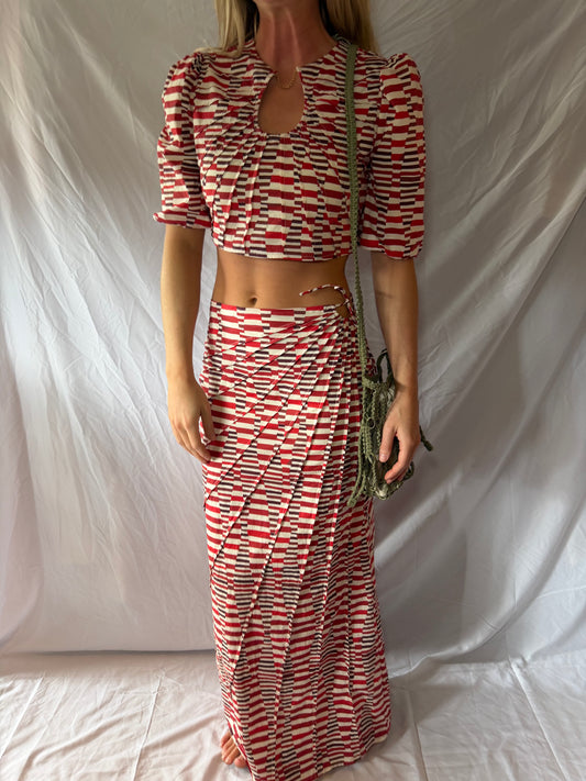 Fancy | Patterned Skirt Set, M