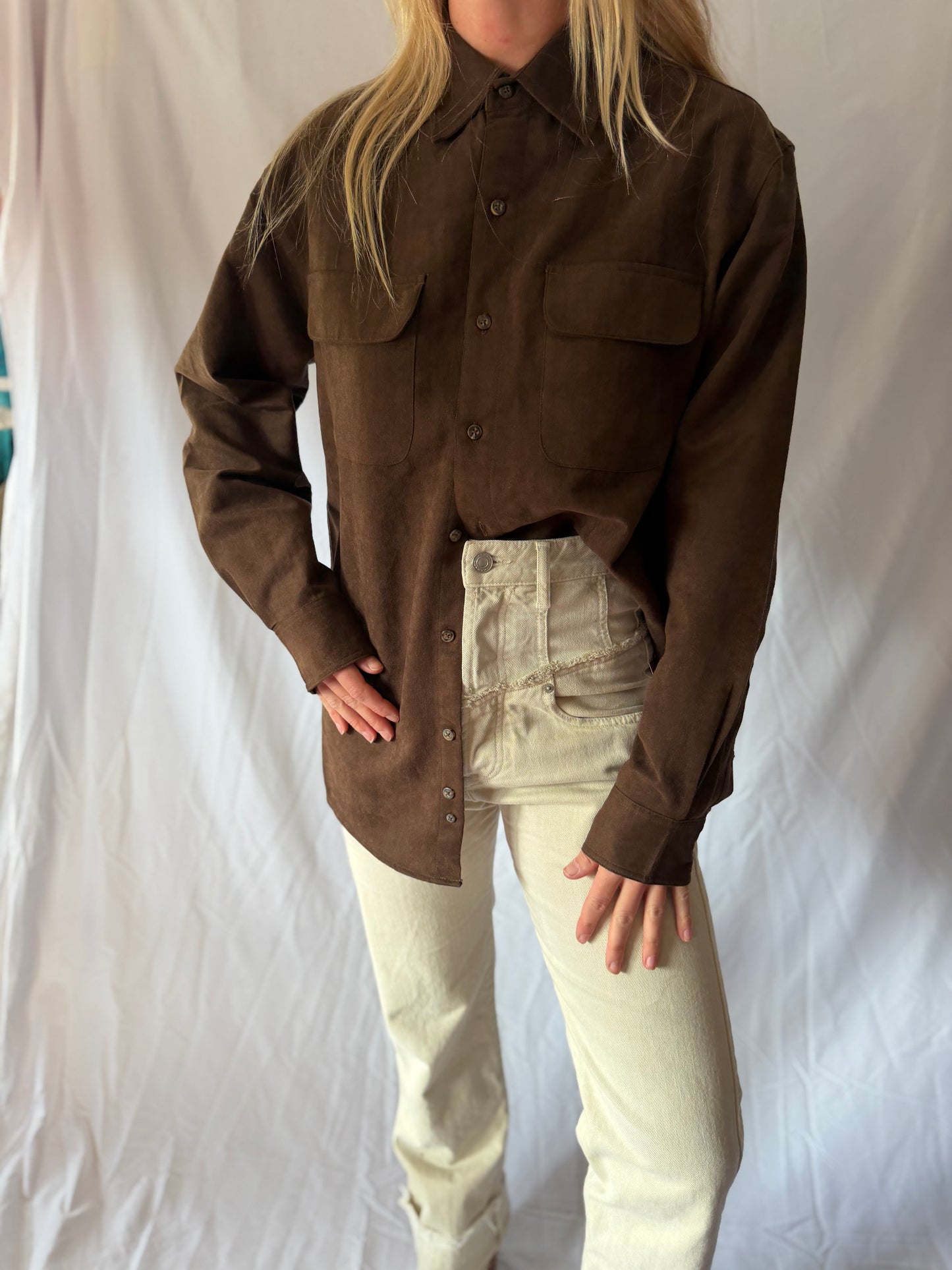 George | Suede Button Down, S (Mens)