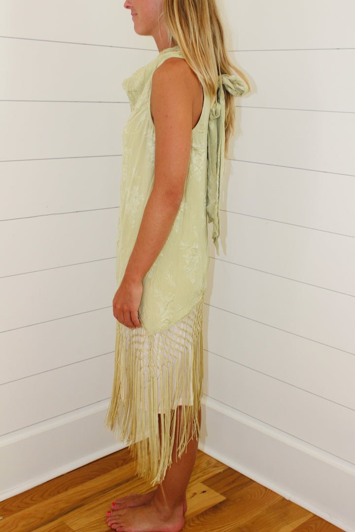Fringed Jacquard Top