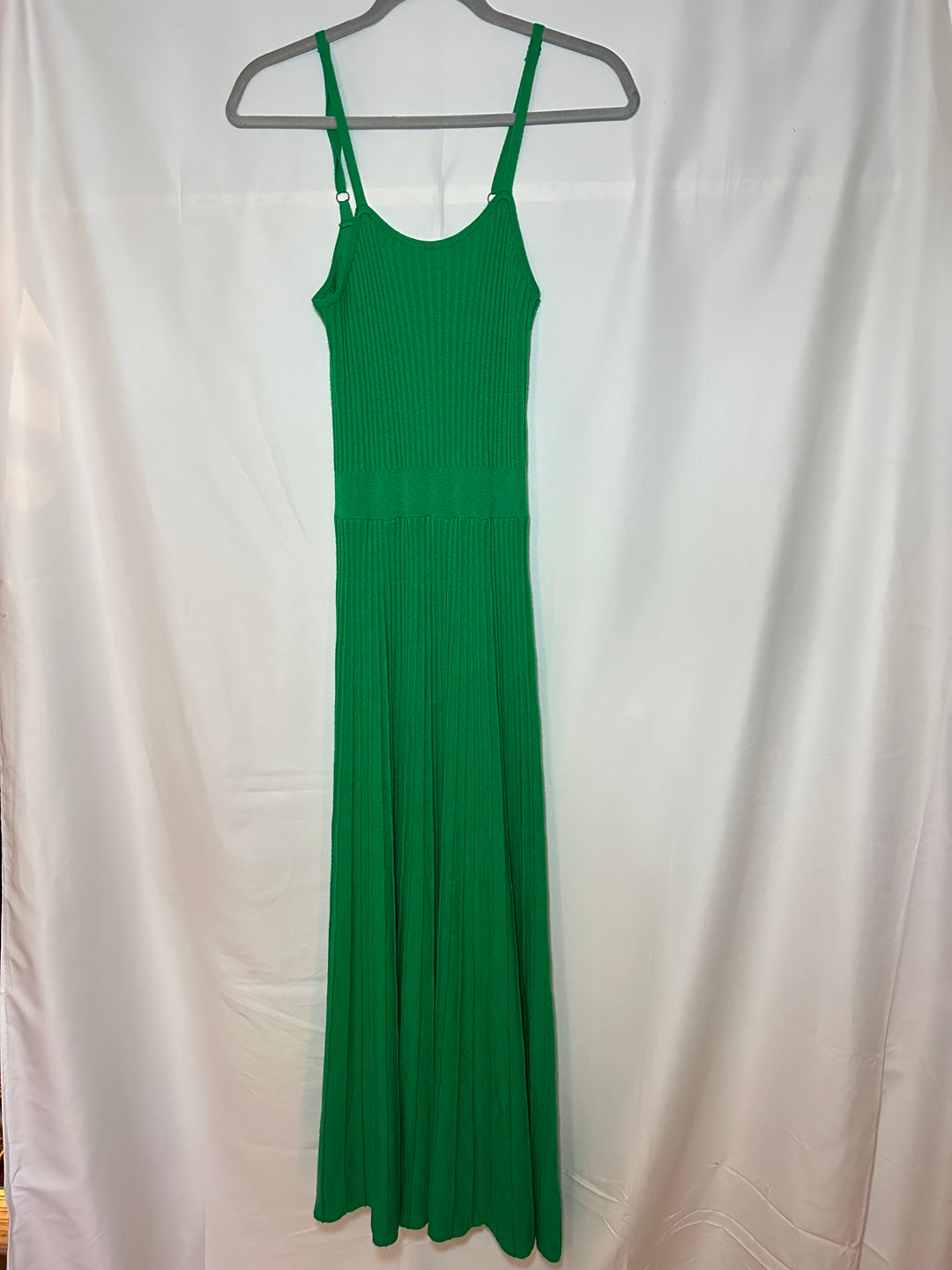 Green Knit Maxi Dress, S