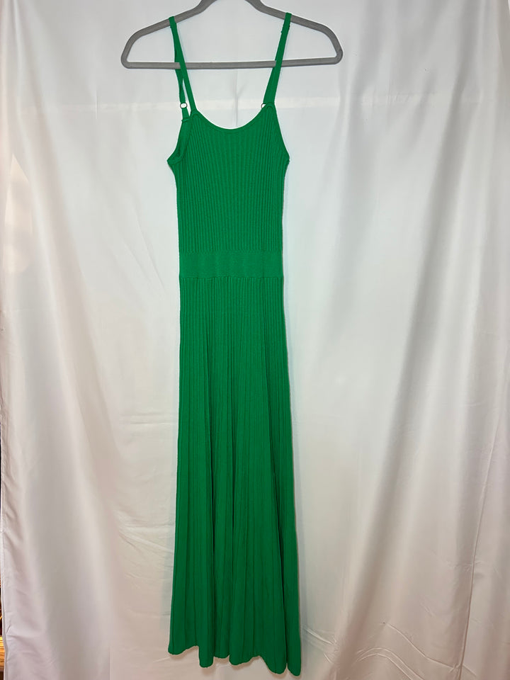 Green Knit Maxi Dress, S