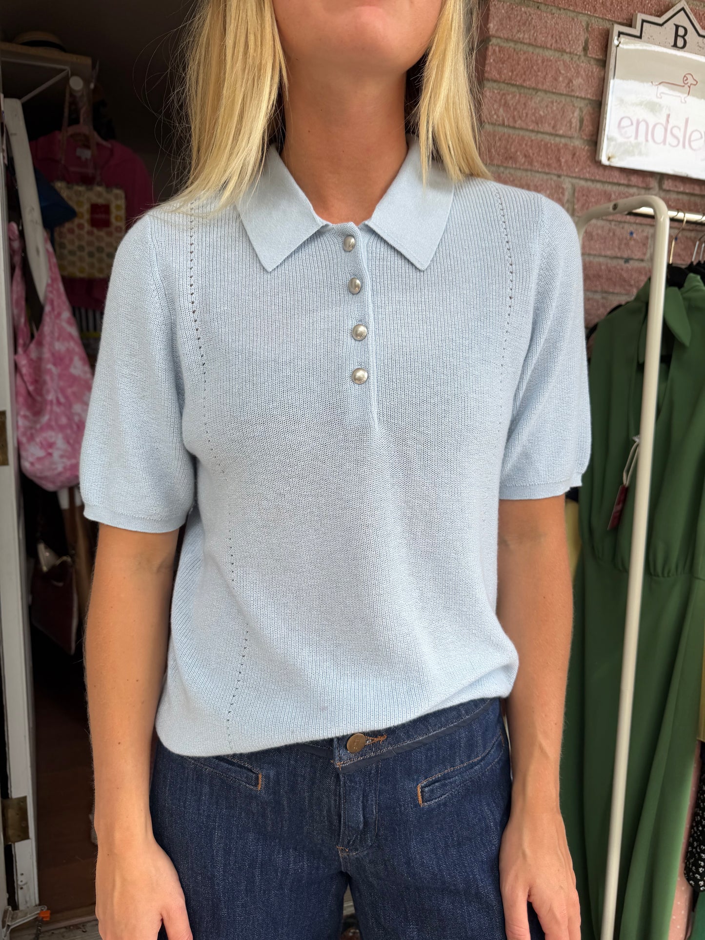 Rag & Bone | Darcey Cotton Short Sleeve Cash Polo, L