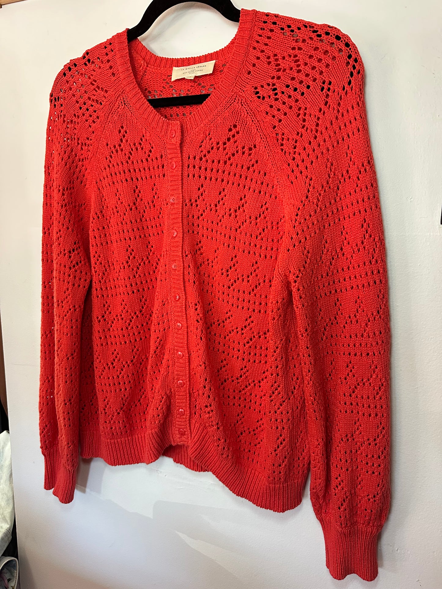 Sezane | Orange/Red Knit Sweater, S