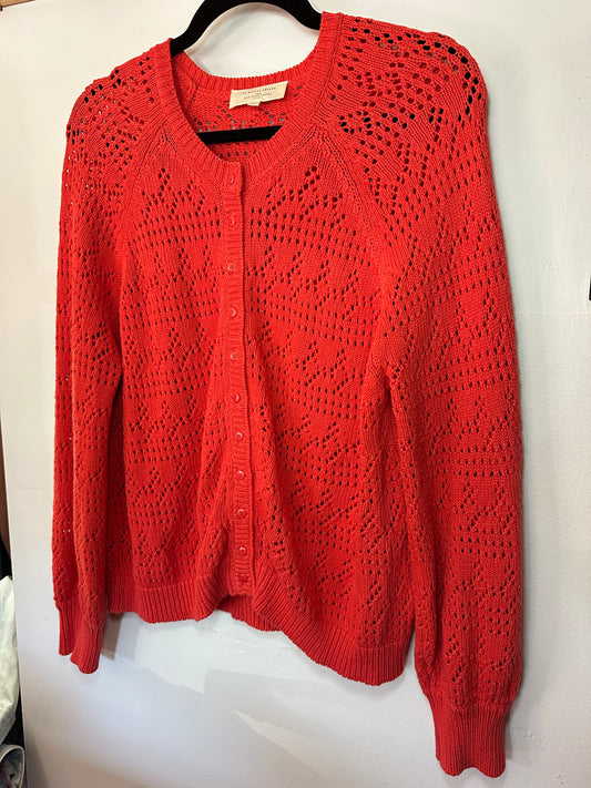 Sezane | Orange/Red Knit Sweater, S