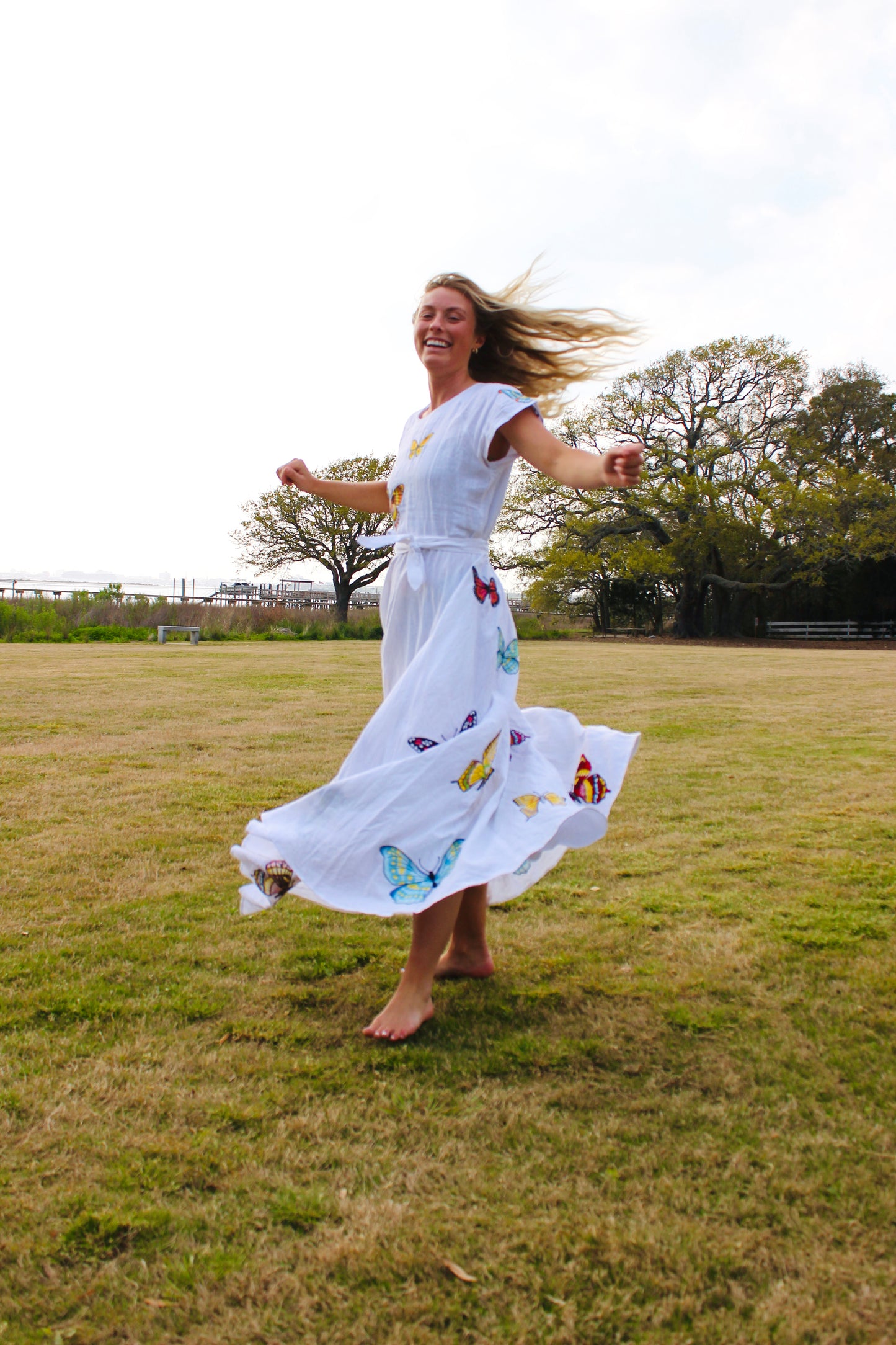 Fanm Mon | Butterfly Papiyon Maxi Dress, L