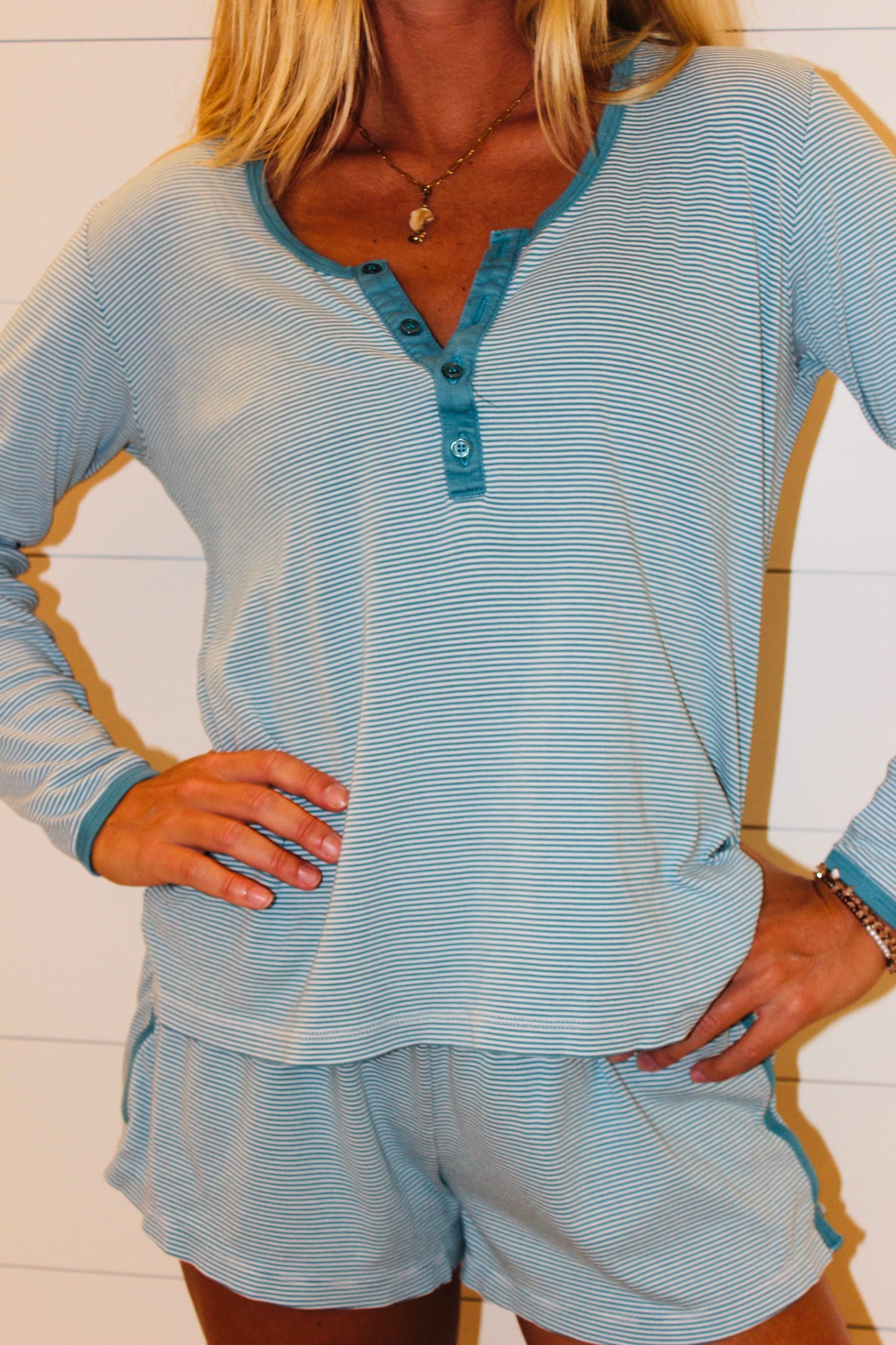 Lake |  Long Sleeve + Short Set, M