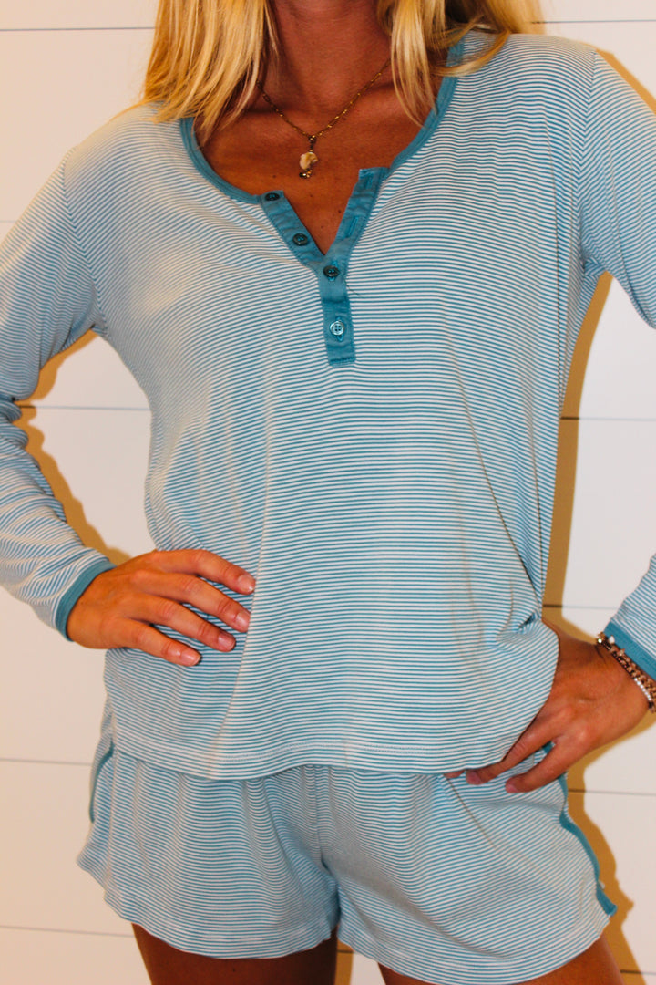 Lake |  Long Sleeve + Short Set, M