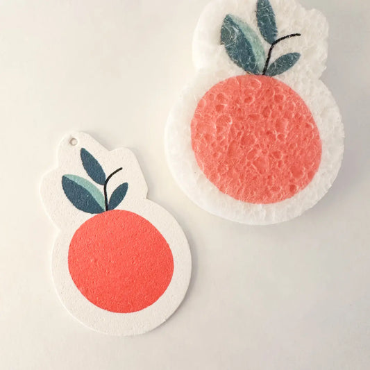 Natural Cellulose Pop Up Sponges | Biodegradable | Peach
