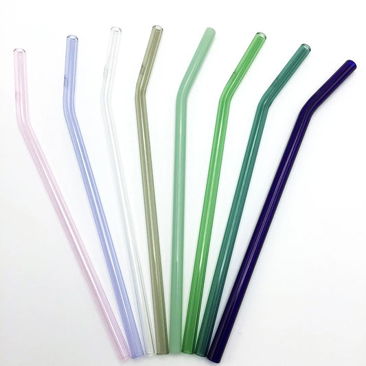 Reusable Glass Straws 9inch X 8mm Bent
