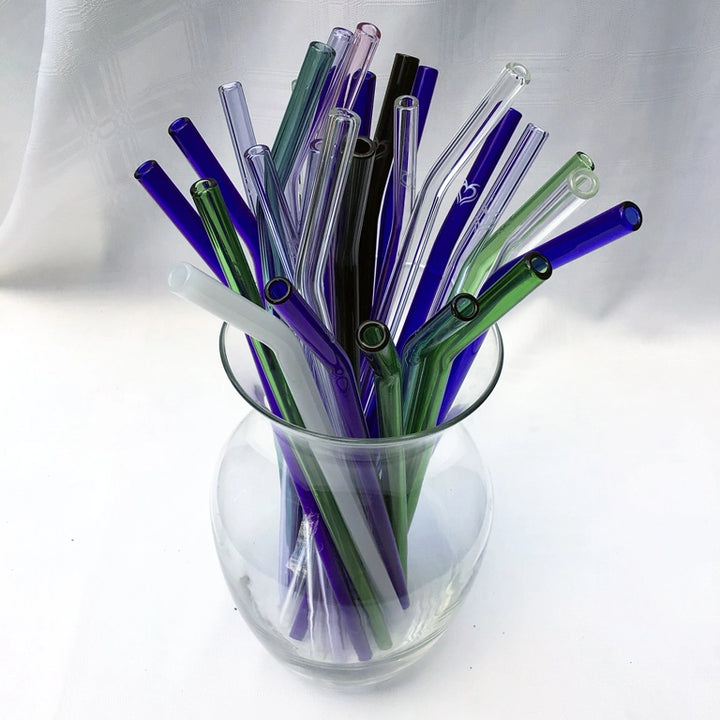 Reusable Glass Straws 9inch X 8mm Bent
