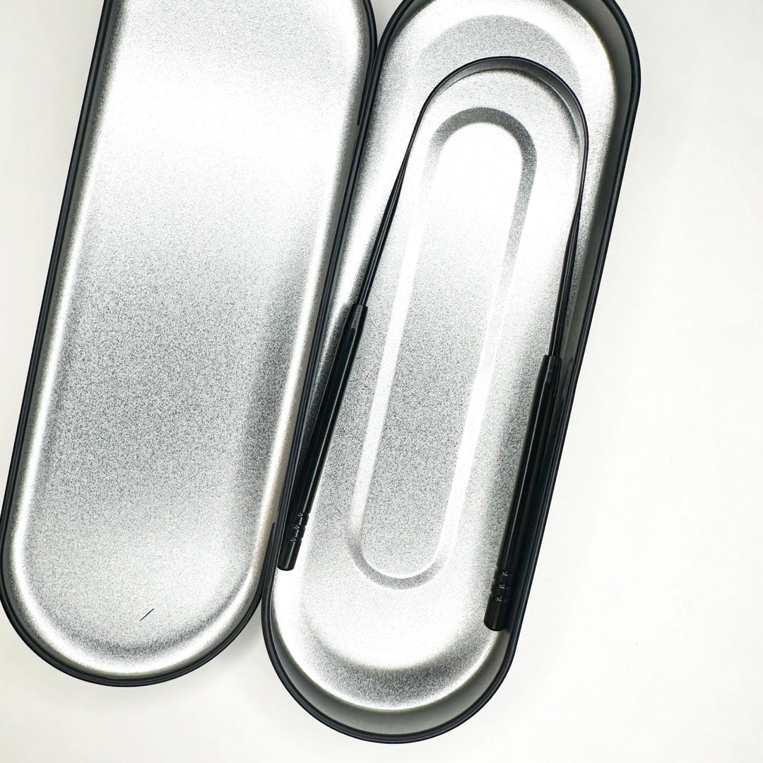 Reusable Stainless Steel Tongue Scraper &amp; Case