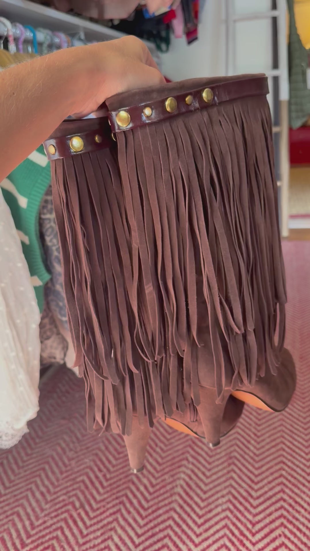 Gomax  | Fringe High Heel Boots, 8.5
