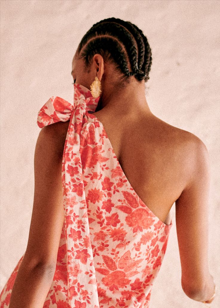 Sezane | Teva One Shoulder Tie Dress, 36